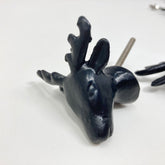 Black Deer STAG Head vintage Drawer Knob Pull Antique - Home Bedroom Decor