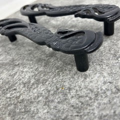 Black Solid Brass Antique Pair Peacock Long Handles for Cabinets, Doors, & Furniture with Timeless Charm