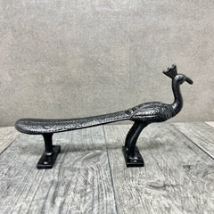 Peacock Black Cabinet Handle. Elegant, Nature-Inspired Design with Sleek Black Finish for Kitchen, Drawers, & Furniture