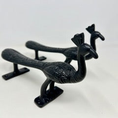 Peacock Black Cabinet Handle. Elegant, Nature-Inspired Design with Sleek Black Finish for Kitchen, Drawers, & Furniture