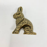 Antique Brass Bunny Rabbit Knob Woodland Iron Drawer Pull Door Pull Animal Knob