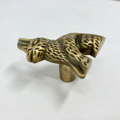 Antique Brass Bunny Rabbit Knob Woodland Iron Drawer Pull Door Pull Animal Knob