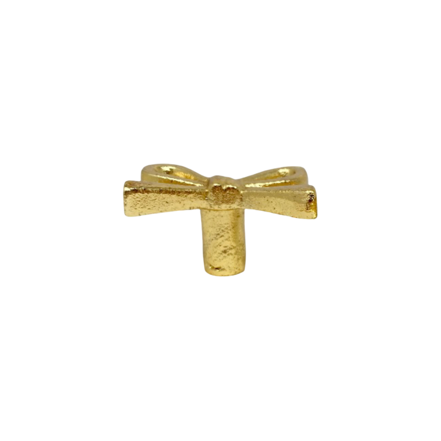 Bow Gold Metal Knob