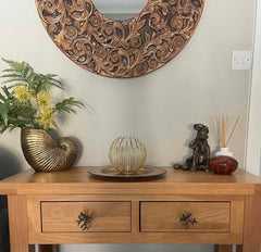 Antique Brass Coral Metal Knob Drawer Pull Cabinet Dresser