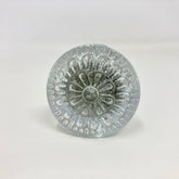 Vintage Victorian Style Clear Flower Round Glass Knob for Bathroom, Cabinet, Cupboard or Drawer