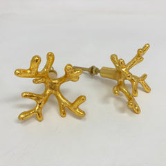 Gold Coral Metal Knob Drawer Pull Cabinet Dresser