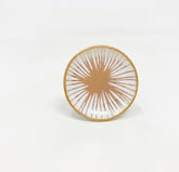 Hand Painted Ceramic White & Gold Drawer Pull, Drawer Knobs Cabinet Knobs and Pulls Unique Decorative