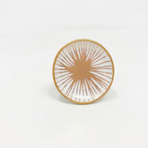 Hand Painted Ceramic White & Gold Drawer Pull, Drawer Knobs Cabinet Knobs and Pulls Unique Decorative