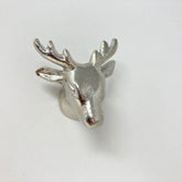 DEER STAGS Head Silver vintage Drawer Knob Pull - Home Bedroom Decor