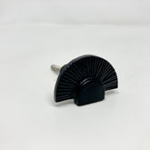 Art Deco Half Fan Knob Black Iron Knob, Kitchen Knob, Vintage Fan Knob Cabinet Pull Dresser Knob, Decorative Knob, Cabinet Hardware