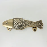 Brass Fish Antique Brass Handle. 100% Solid Brass, Unique Fish-Shaped Design for Cabinets, Drawers, & Furniture