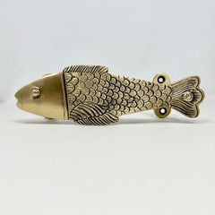 Brass Fish Antique Brass Handle. 100% Solid Brass, Unique Fish-Shaped Design for Cabinets, Drawers, & Furniture