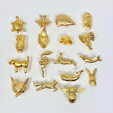Bright Gold Animal Drawer Knobs - Dresser Cabinet Chest of Drawers