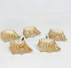 Washed Gold Hedgehog Iron Drawer Pull, Rustic Cabinet Door Handle, Door Knobs