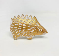 Washed Gold Hedgehog Iron Drawer Pull, Rustic Cabinet Door Handle, Door Knobs