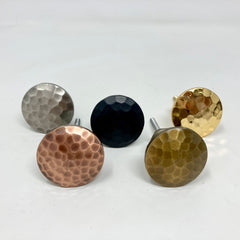 Hammered Iron Knob for Cabinets, Drawers, & Furniture with a Timeless, Industrial Appeal