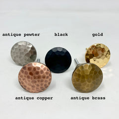 Hammered Iron Knob for Cabinets, Drawers, & Furniture with a Timeless, Industrial Appeal