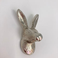 Hare Rabbit Knob in Gold Silver & Antique Bronze Drawer Pull Animal Knob