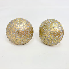 Moroccan Gold & Grey Round Drawer Knob Cupboard Pull Drawer Brass Etched Drawer Knob Brass Bohemian Drawer Knob