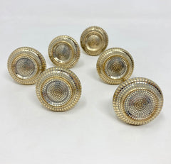 Moroccan Gold & GREY Etched Brass Metal Knob. Elegant Decorative Hardware for Cabinets, Drawers, and Furniture with Intricate Bohemian Design