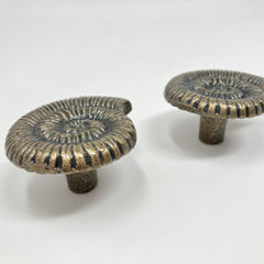 Antique Brass Shell Knob Metal Knob Drawer Pull Bathroom Cabinet Dresser