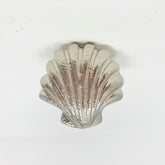 Art Deco Style Silver Shell Clam Knob Handle Kitchen Cupboard Home Bathroom Hallway Seaside Nautical