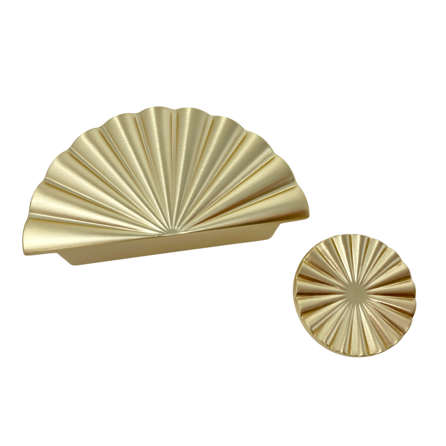 Brushed Gold Art Deco Cup Handle