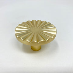 Brushed Gold Art Deco Pull Knob / Cup Handle | Kitchen Replacement Knob, Drawer Knob, Furniture Knob, Cabinet Knob, Kitchen Door Knob