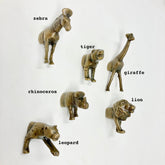 KNOBS Safari Antique Brass Animal Iron Metal Drawer Knobs SET of 6 or Individual knobs