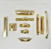 Polished Brass UNLACQUERED Cabinet Knobs and Handles | I00% Brass