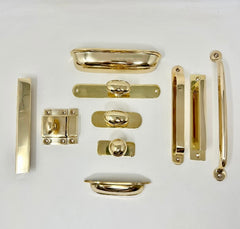 Polished Brass UNLACQUERED Cabinet Knobs and Handles | I00% Brass