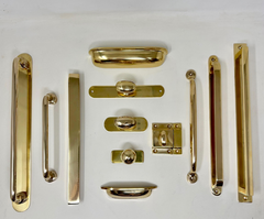 Polished Brass UNLACQUERED Cabinet Knobs and Handles | I00% Brass