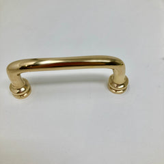 UNLACQUERED Polished Brass Reeded Handles | Backplates