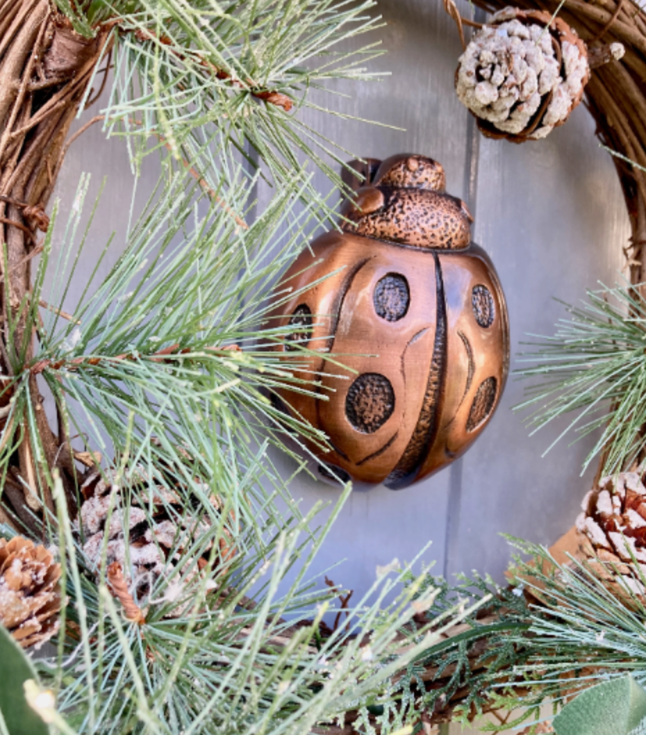Ladybird Antique Copper Door Knocker