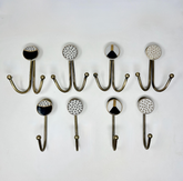 Hand Painted Ceramic Double & Single Hooks