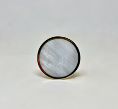 Mother of Pearl with Brass Surround Round Knob