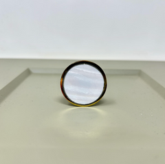 Mother of Pearl with Brass Surround Round Knob