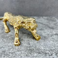 Polished Brass Leopard Door Handle Solid Entry Pull Furniture Cabinet Luxury Animal Hardware Decor