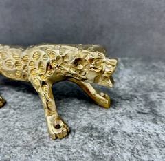 Polished Brass Leopard Door Handle Solid Entry Pull Furniture Cabinet Luxury Animal Hardware Decor