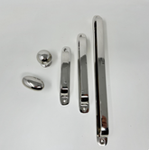 Polished Nickel BRASS Backplate Handles 4 3/4", 6.5", 10.5" Oval Knob Bubble Knob
