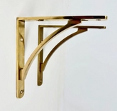 Unlacquered Elegant Solid Brass Shelf Bracket