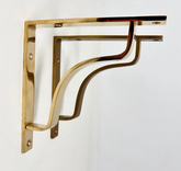 Unlacquered Timeless Solid Brass Shelf Bracket