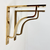Unlacquered Timeless Solid Brass Shelf Bracket