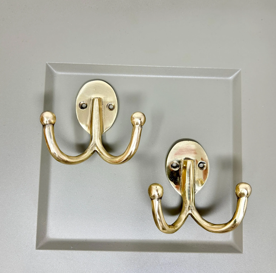 Solid Brass Robe Wall Double Hook