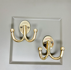 Double Robe Solid Brass Hook