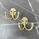 Double Robe Solid Brass Hook