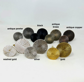 Vintage Art Deco Fan Iron Drawer Pull in 2 Sizes, Large & Small. Rustic Cabinet Door Handle Door Knobs