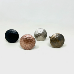 Hammered Iron Knob for Cabinets, Drawers, & Furniture with a Timeless, Industrial Appeal