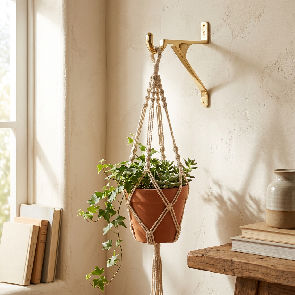 Chunky Brass Or Iron solid Hanging Hook Bracket
