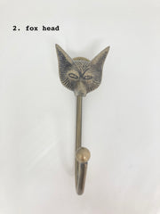 Vintage-Style Animal Hooks & Tie-Backs. Handmade. Antique Brass Iron Finish. Unique Decorative Hardware for Home Décor and Practical Use